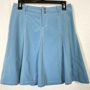 Athleta Size 2 Whatever A-Line Skort Skirt Gray Stretch Comfort Golf Blue Sporty
